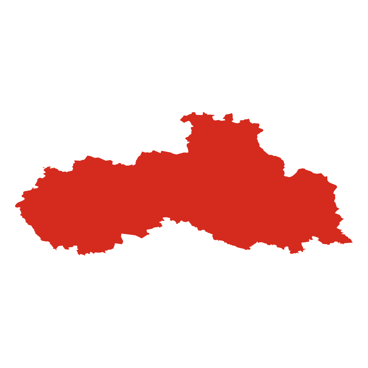 Obrys kraje Liberecký kraj