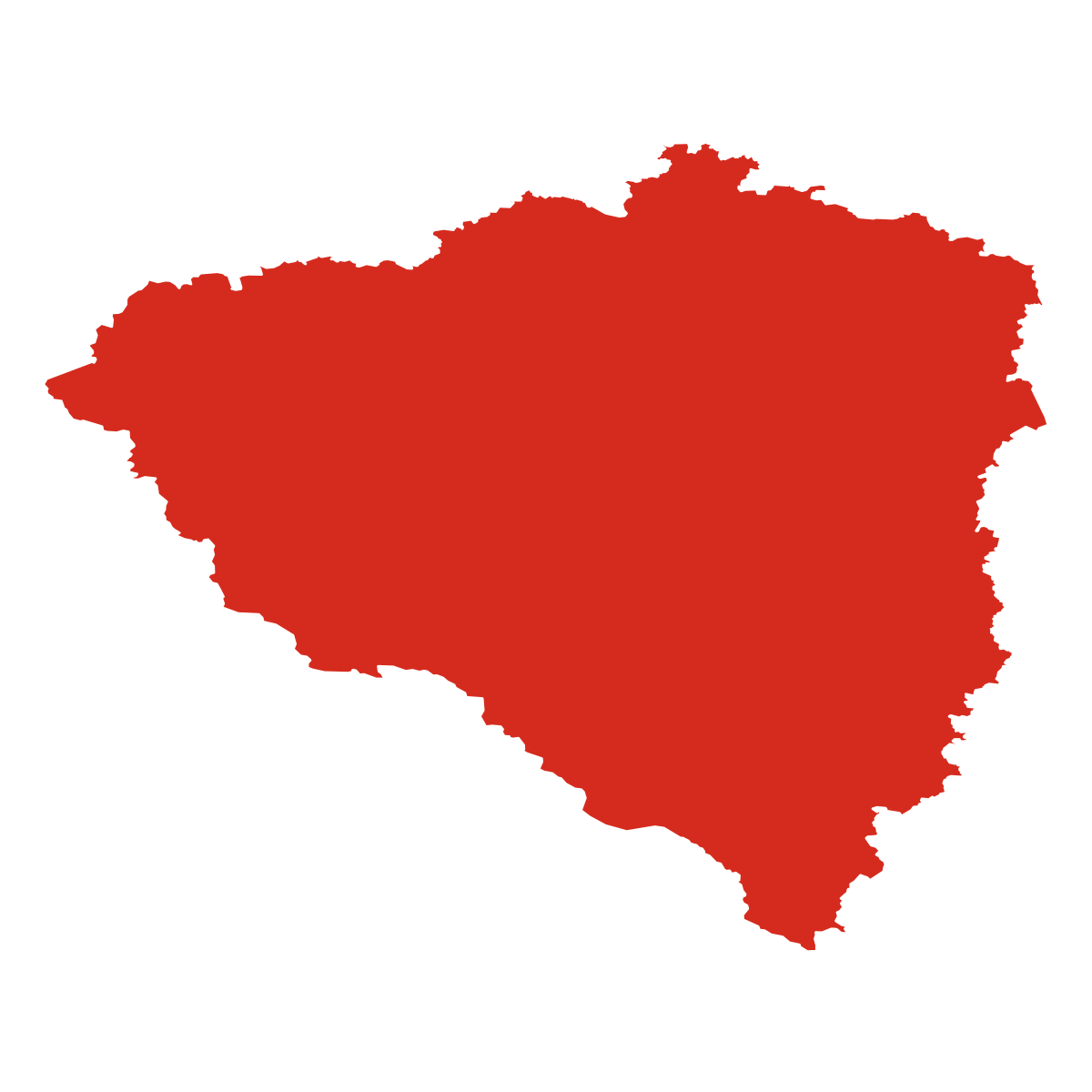 Obrys kraje Plzeňský kraj