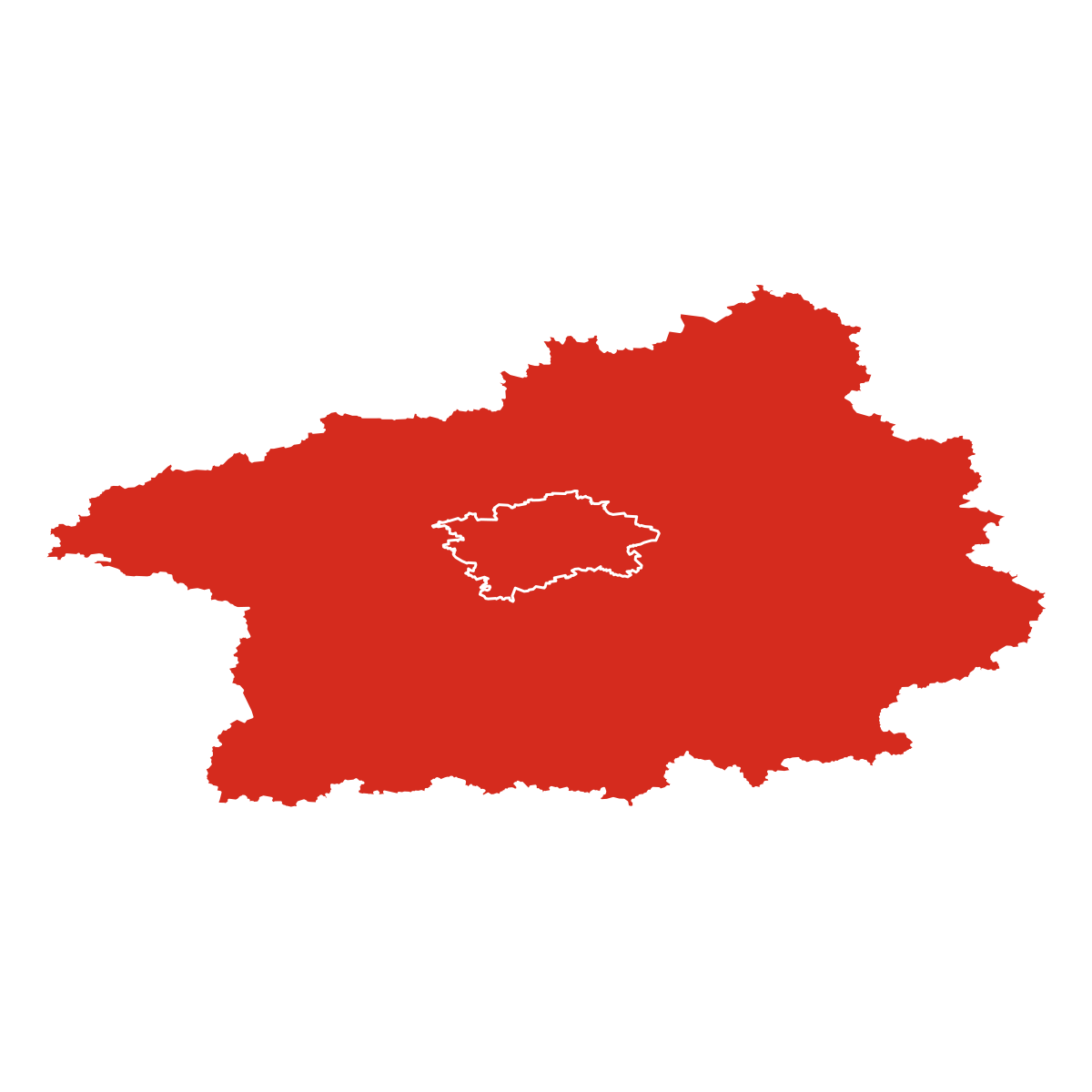 Obrys kraje Středočeský kraj