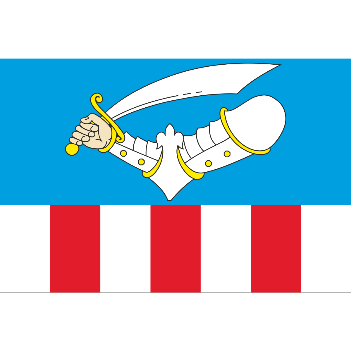 Vlajka obce Běhařov, kraj Plzeňský kraj