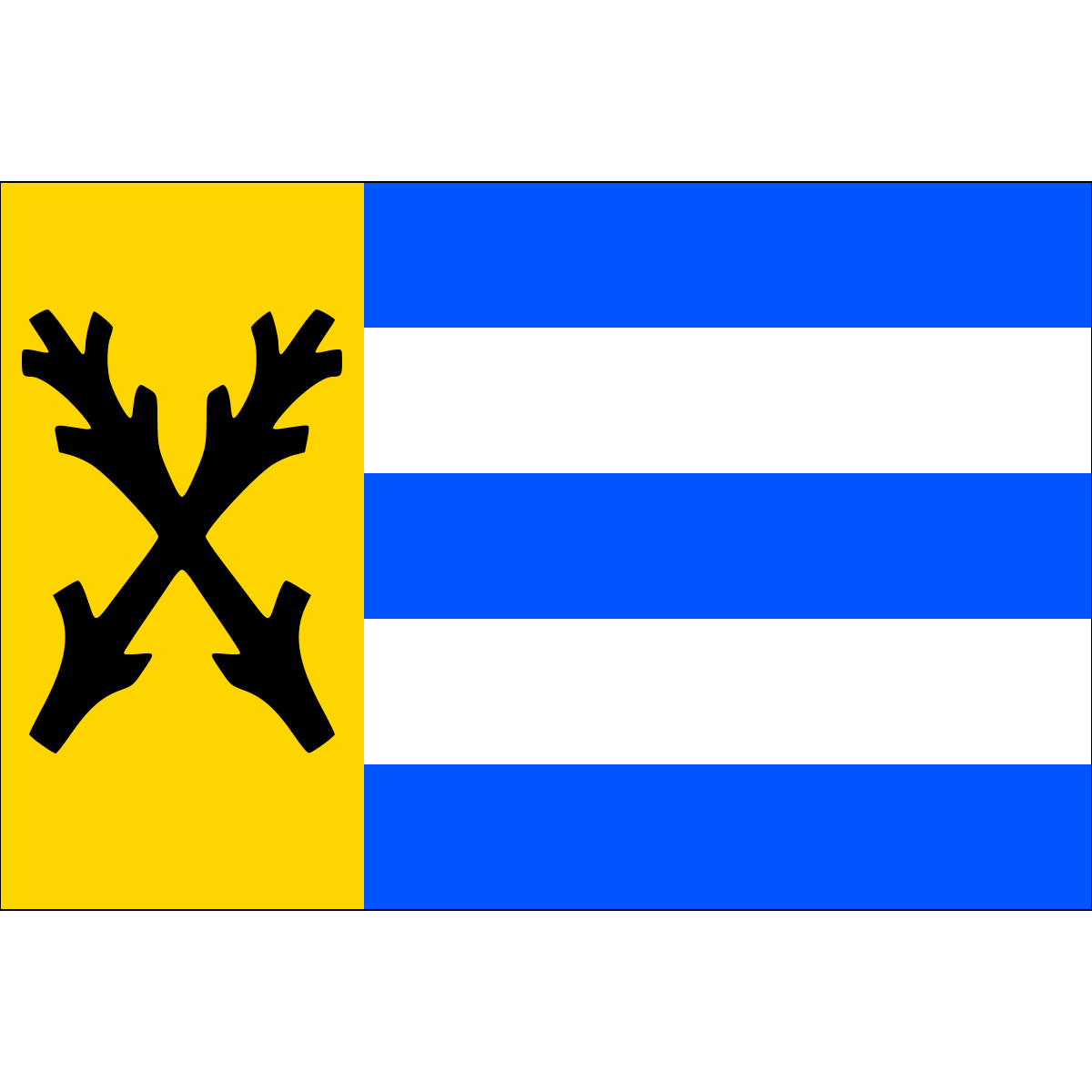 Flag of Bílý Kostelec, Ústí nad Labem Region
