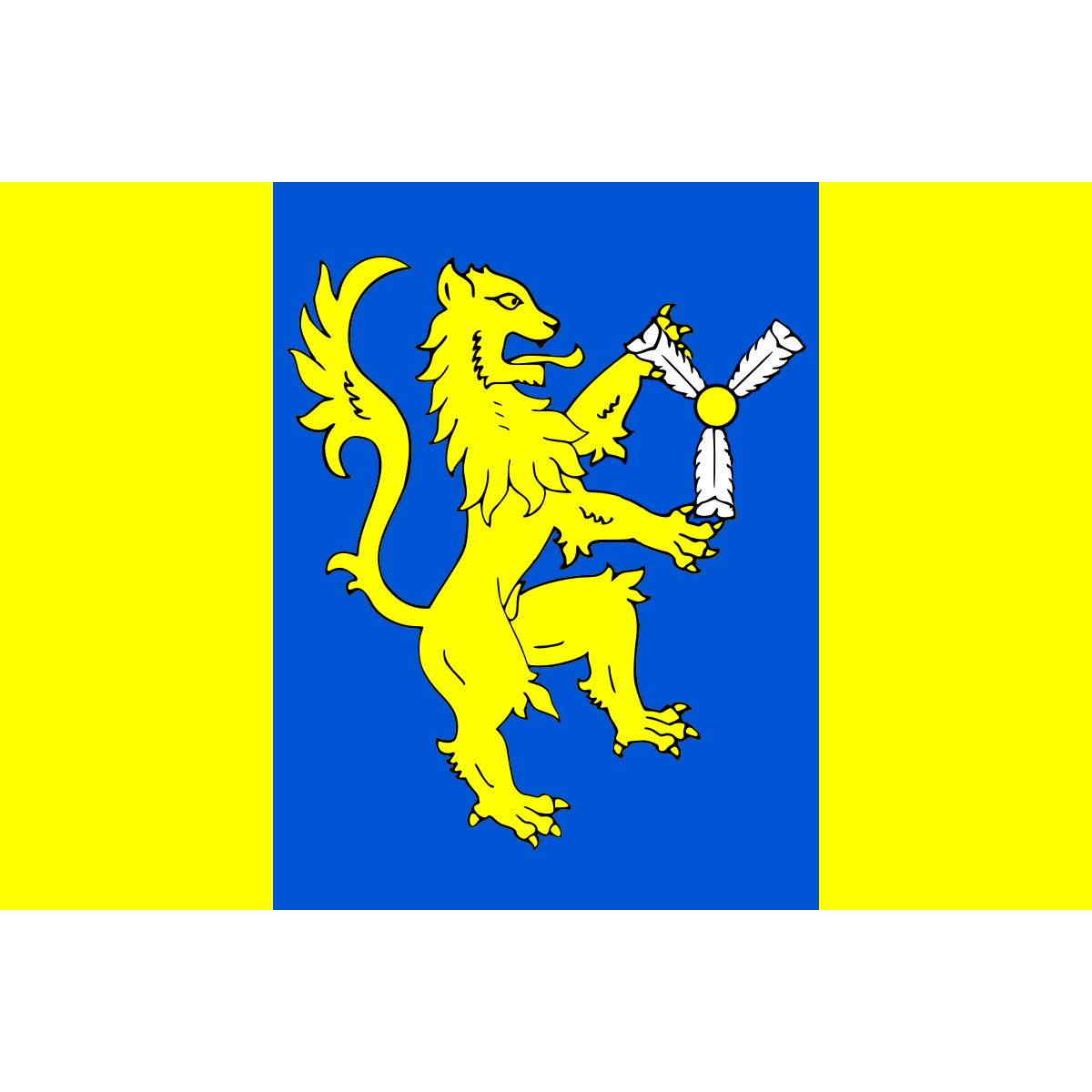 Flag of Bohdaneč, Liberec Region