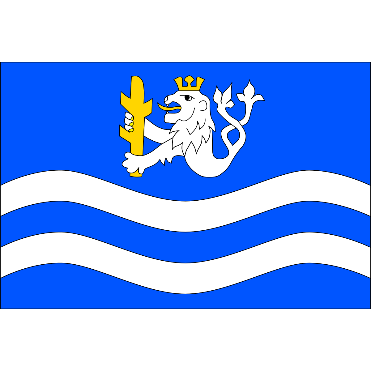 Flag of Bohušovice nad Ohří, Ústí nad Labem Region