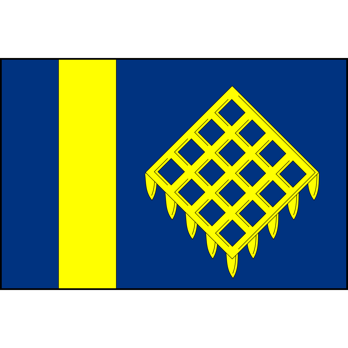 Flag of Bruzovice, Moravian-Silesian Region