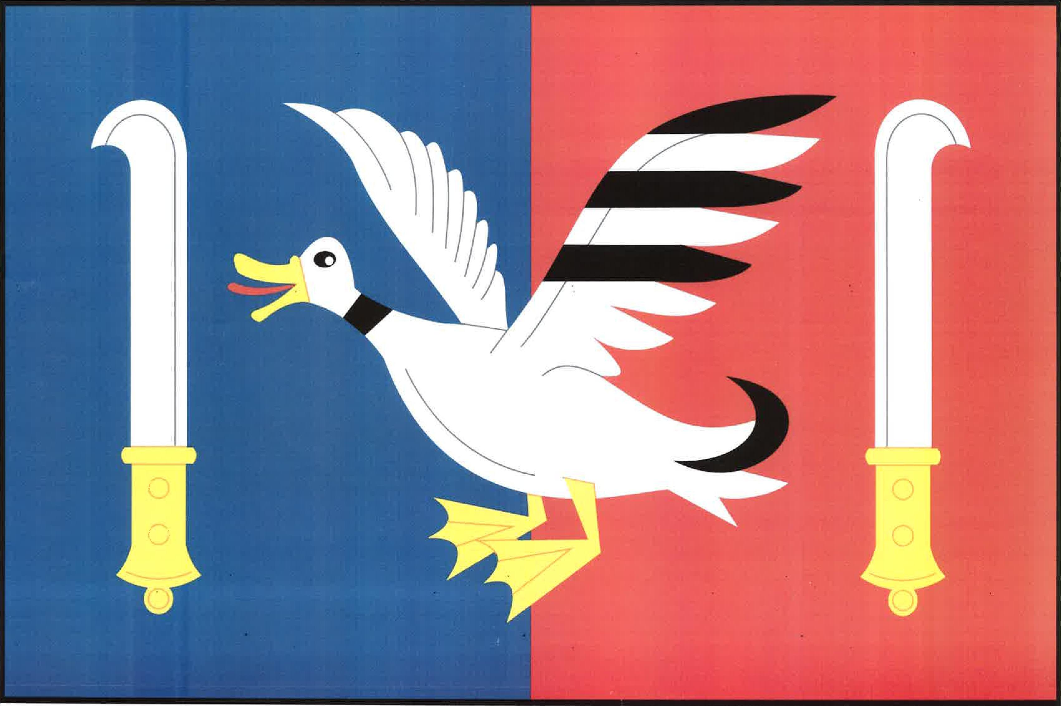 Flag of Brzkov, Vysočina Region