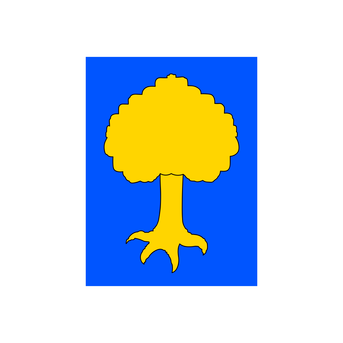 Flag of Černovice, South Moravian Region