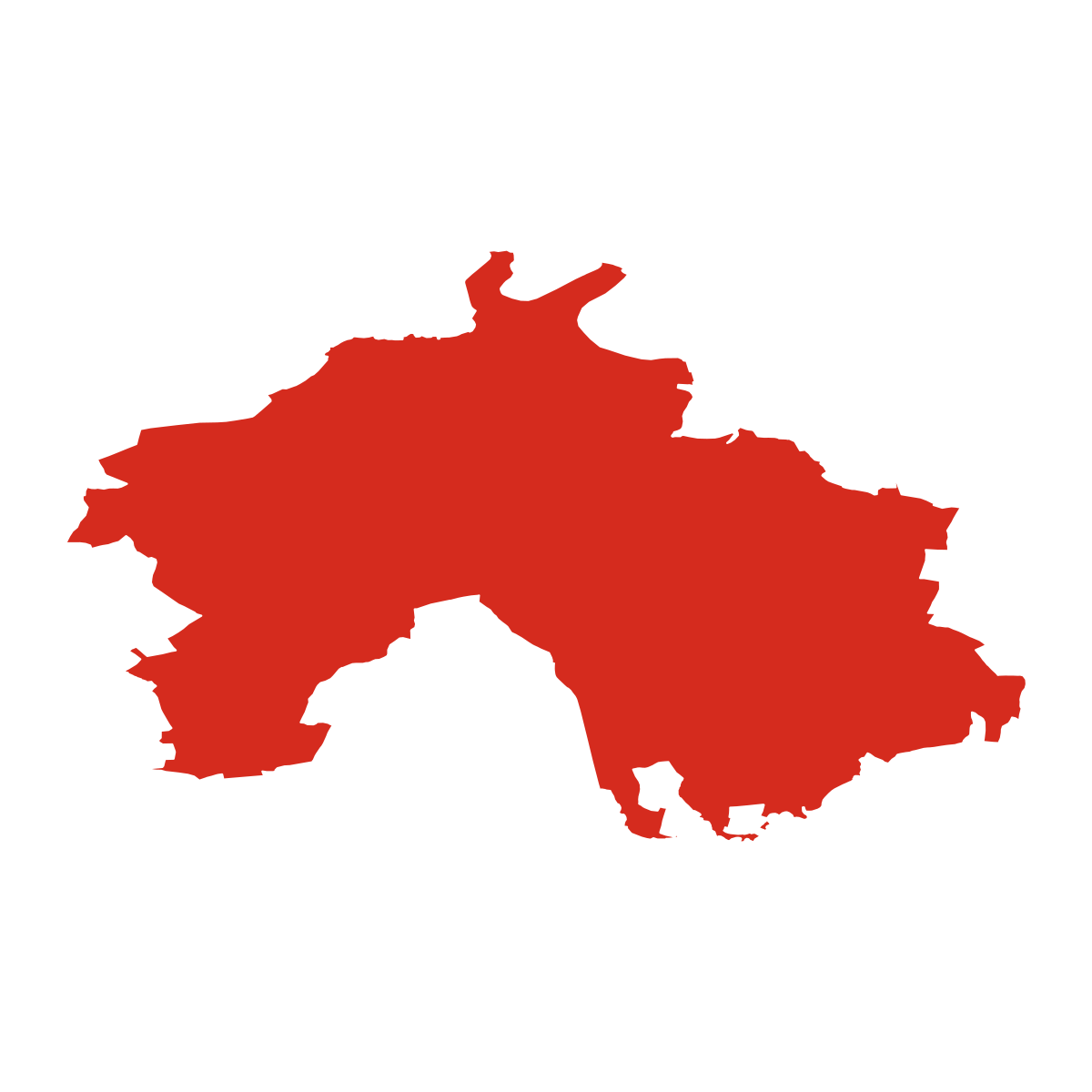 Červená Řečice boundary map