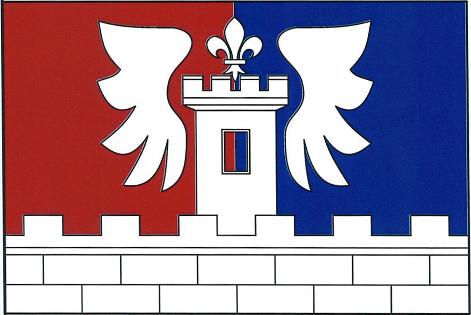 Flag of Červený Hrádek, South Bohemian Region
