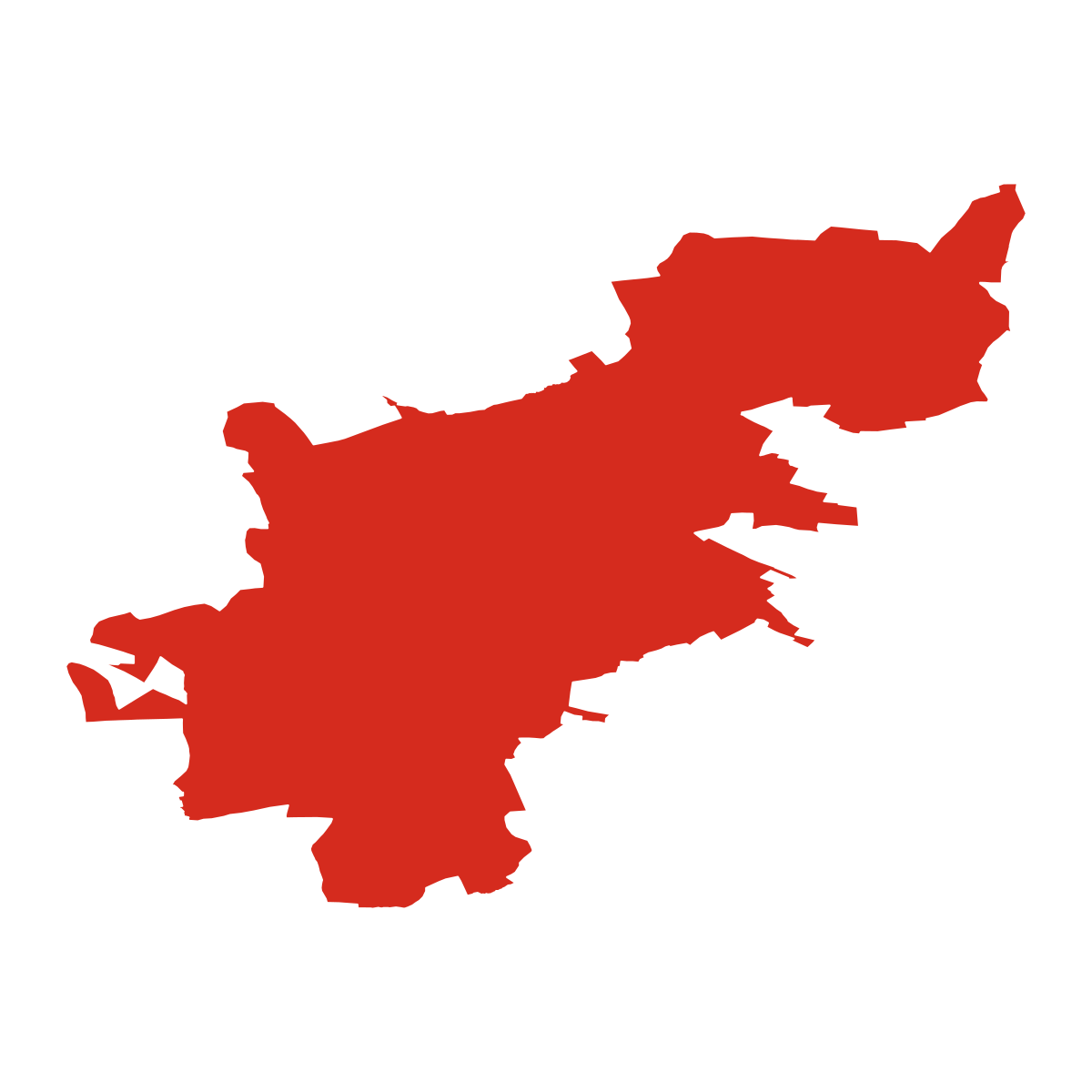 Červený Újezd boundary map