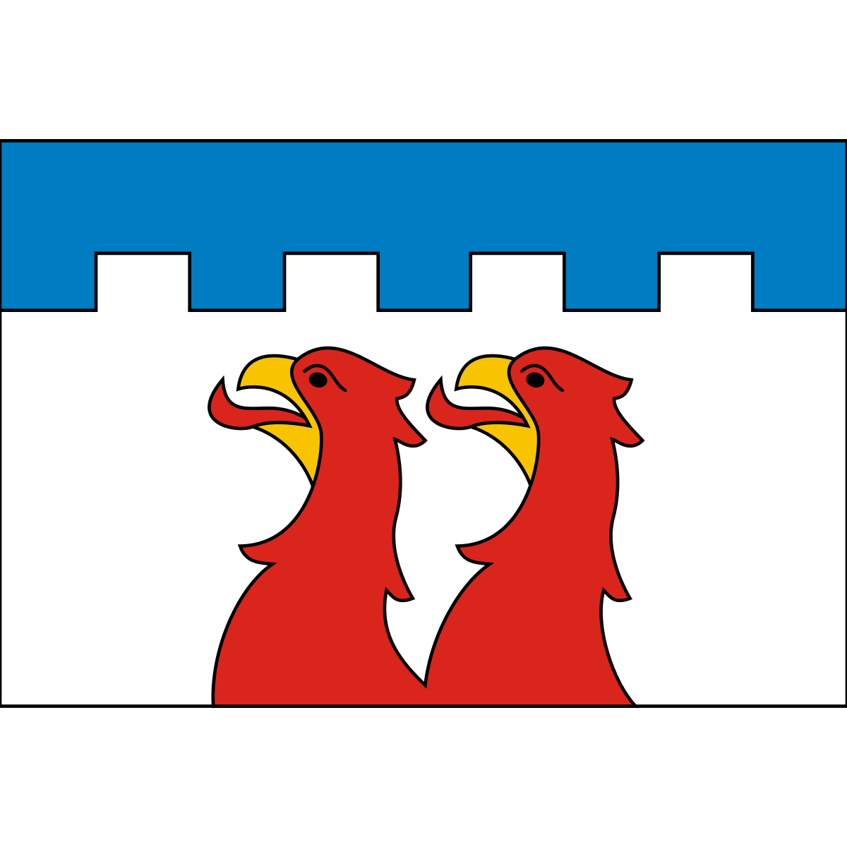 Flag of Dehtáry, Central Bohemian Region