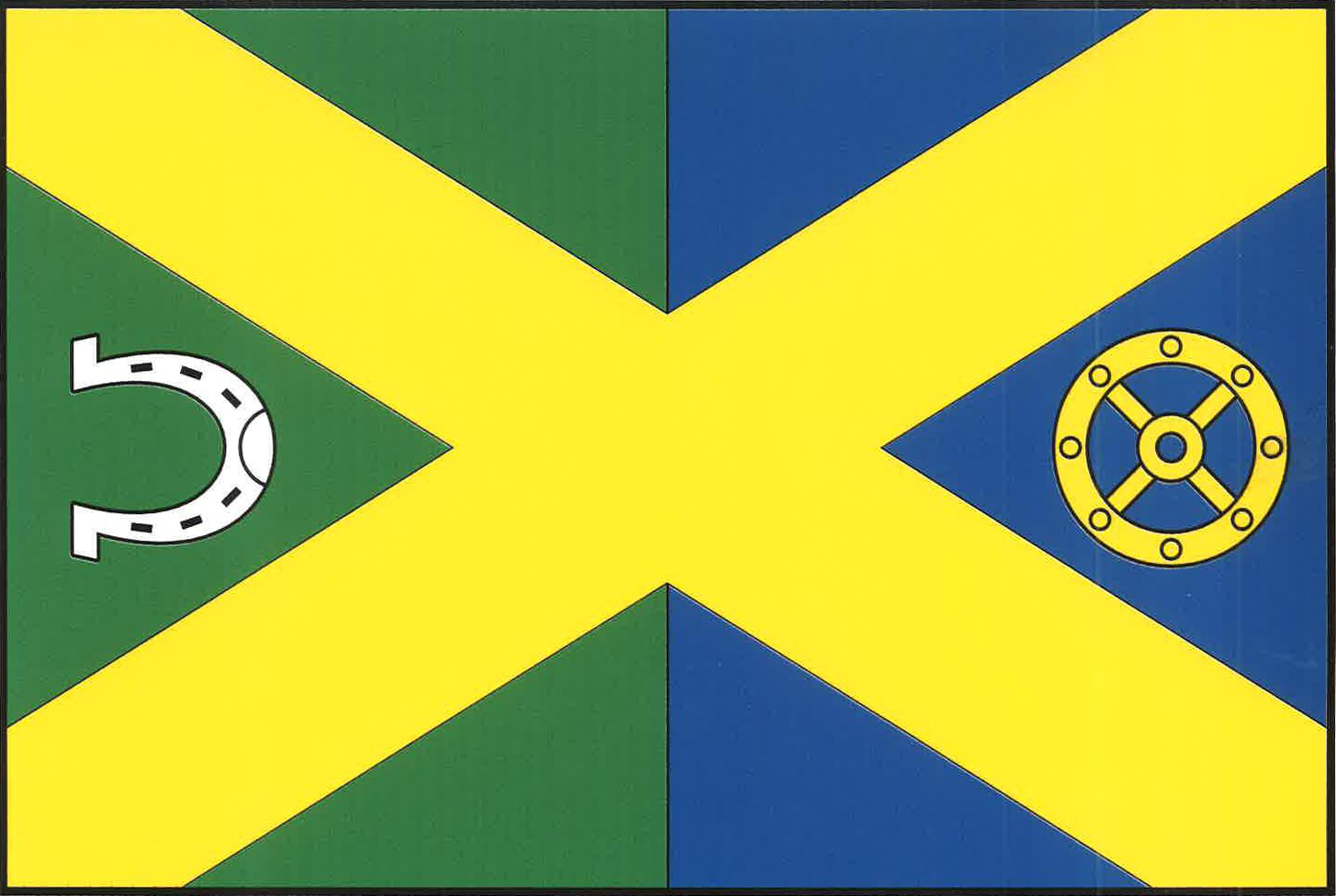 Flag of Dobrovíz, Central Bohemian Region