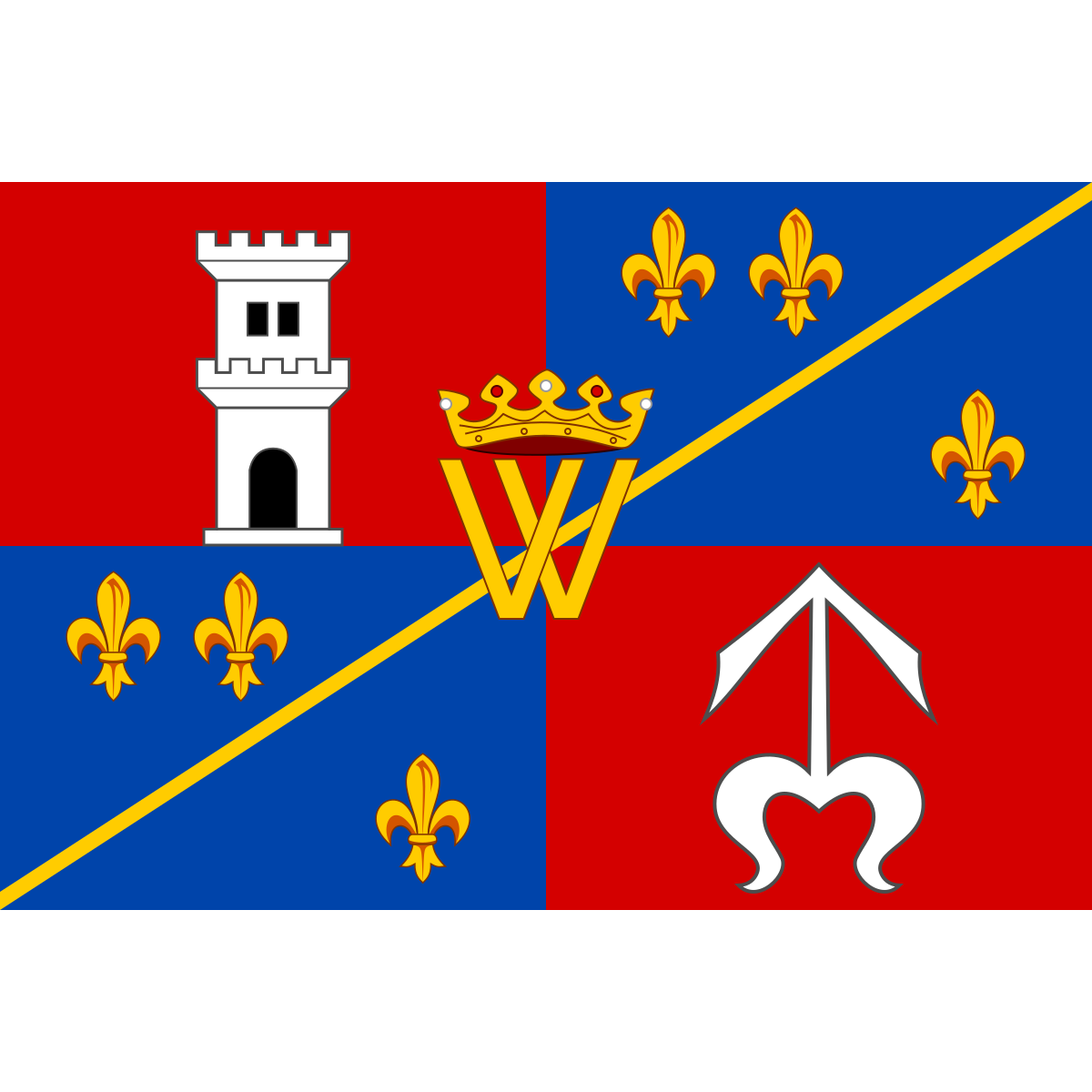 Flag of Dolejší Kunčice, Moravian-Silesian Region