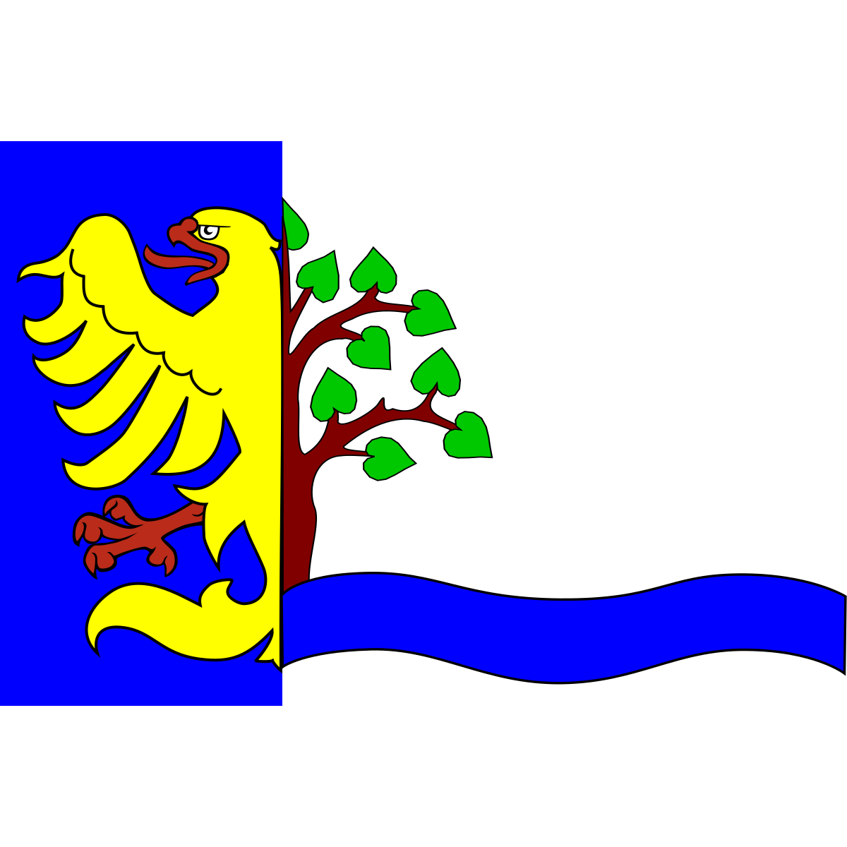 Flag of Dolní Lomná, Moravian-Silesian Region