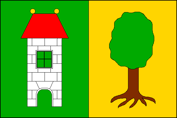 Flag of Druztová, Plzeň Region