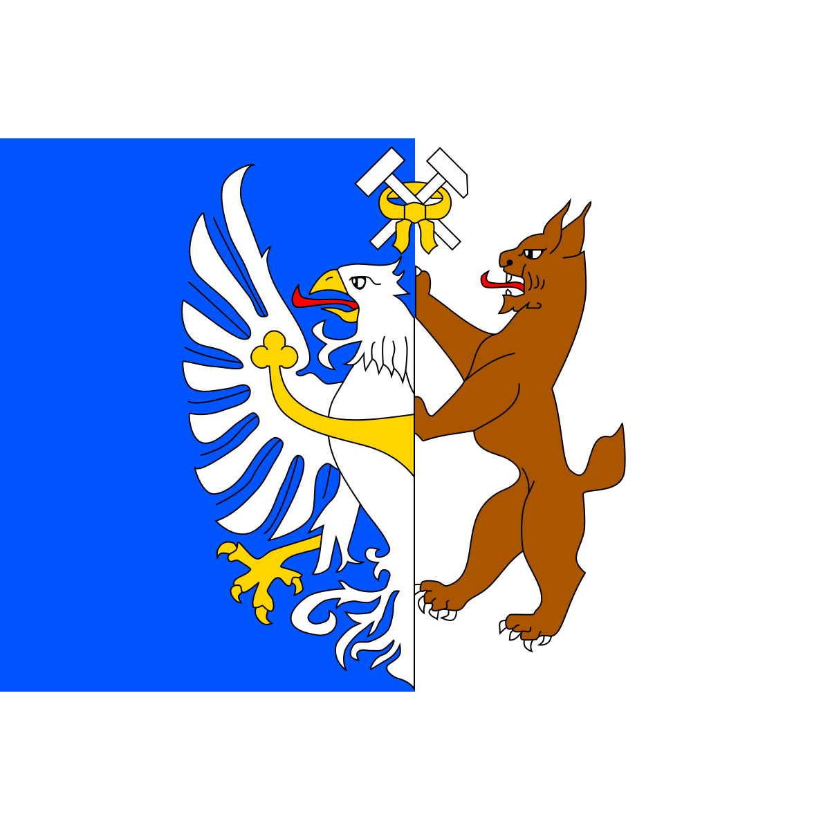 Flag of Dubí, Central Bohemian Region