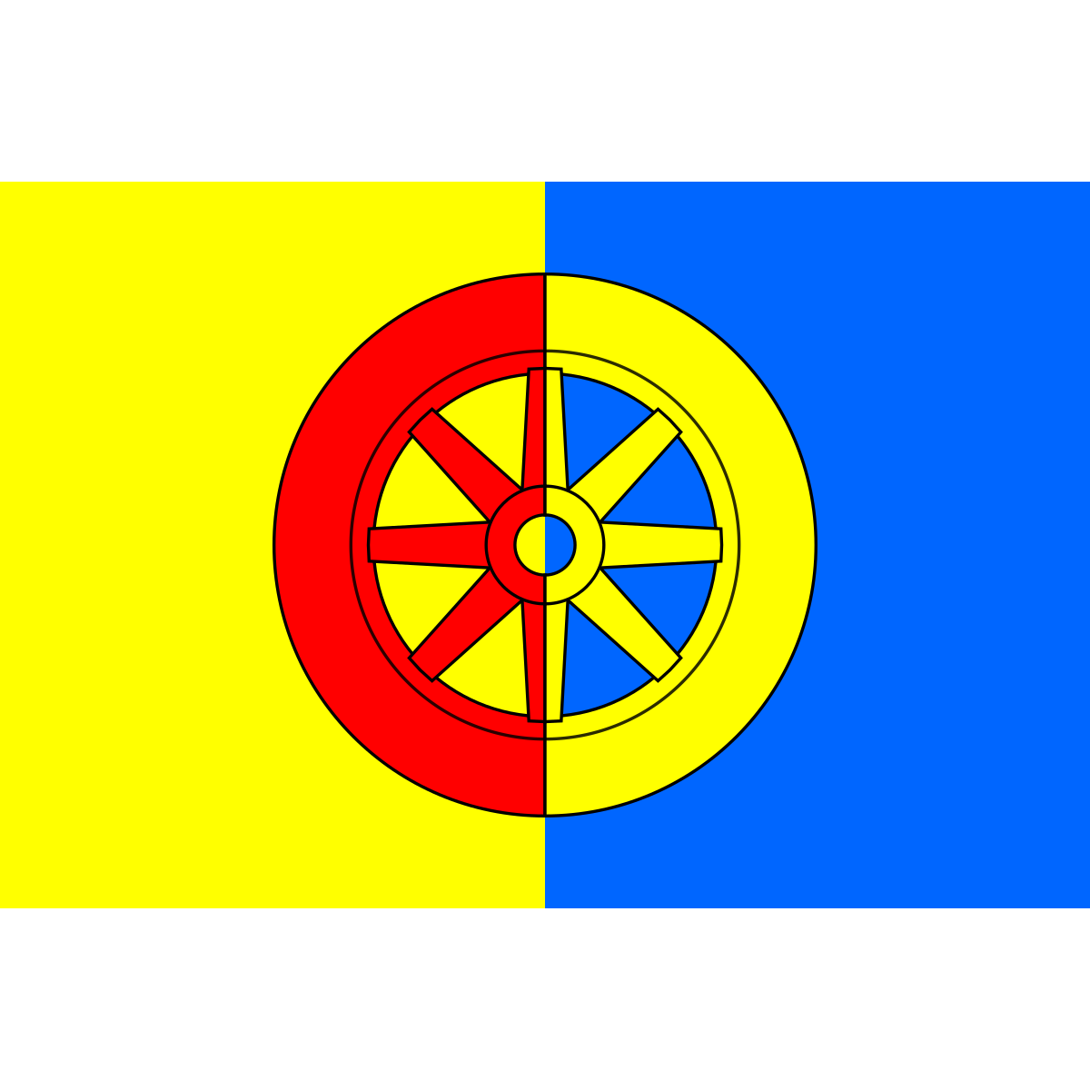 Flag of Háj, Liberec Region