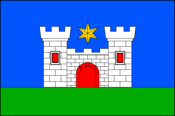 Flag of Hluboké, Vysočina Region