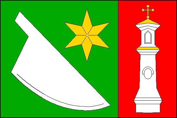 Flag of Hlušovice, Olomouc Region