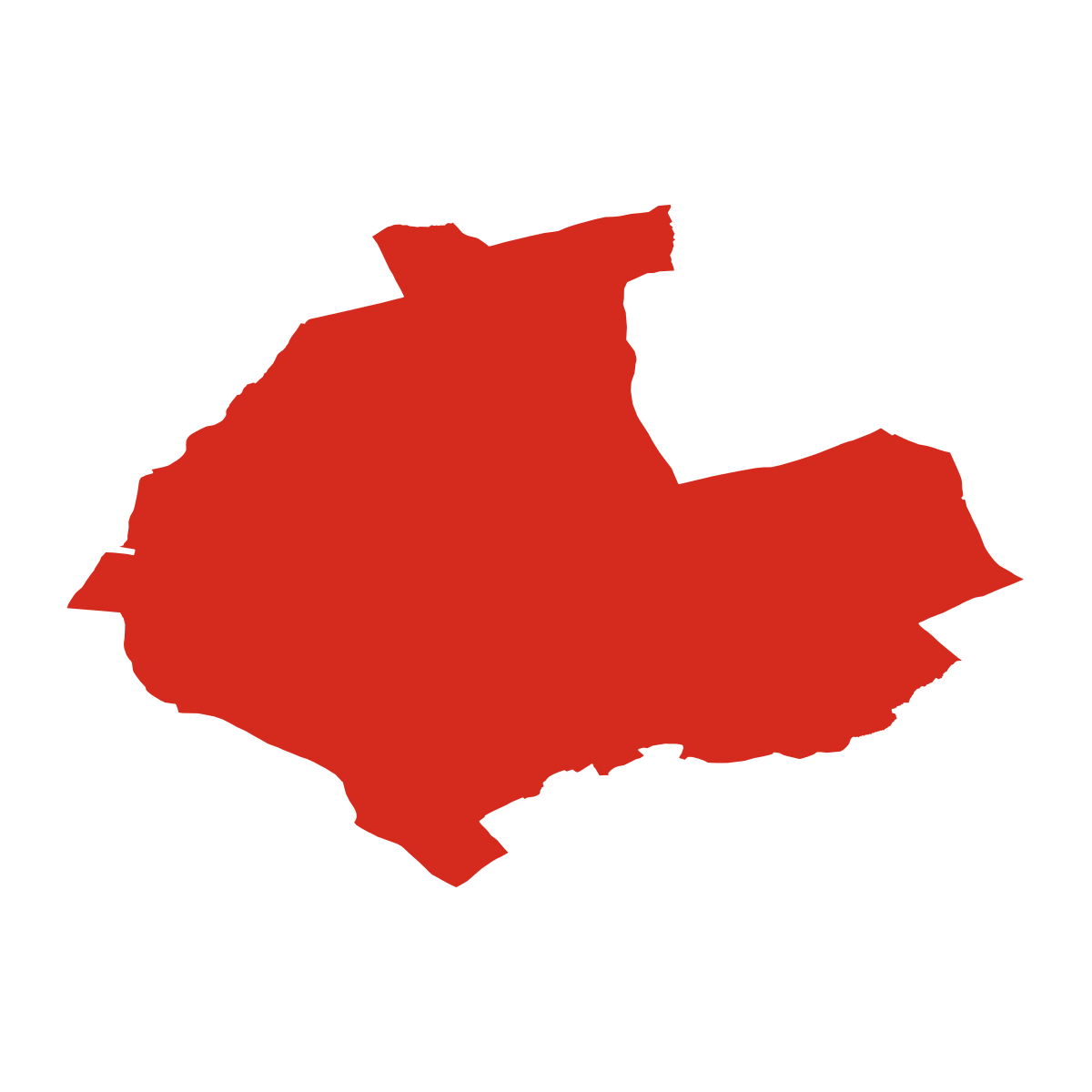 Horní Krupá boundary map