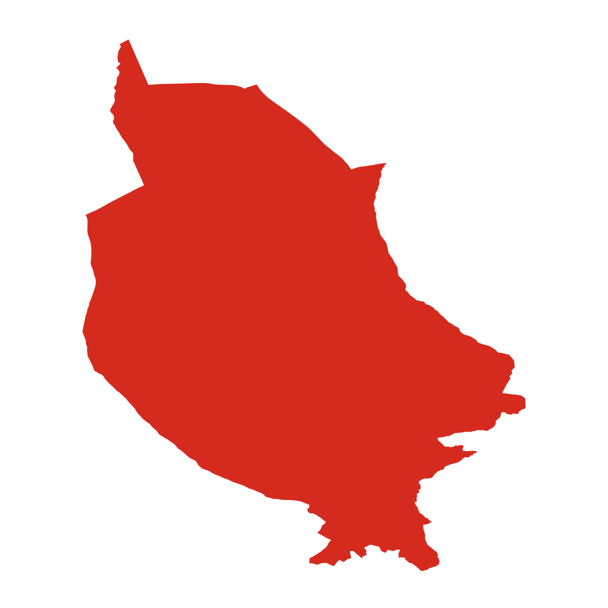 Horní Němčí boundary map
