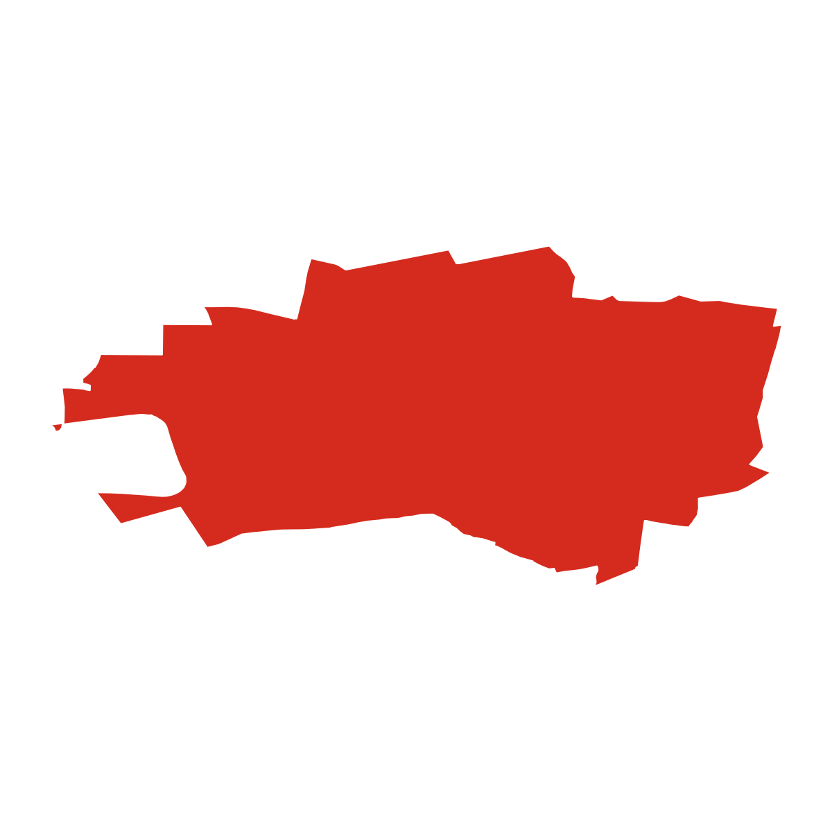 Horní Počernice boundary map