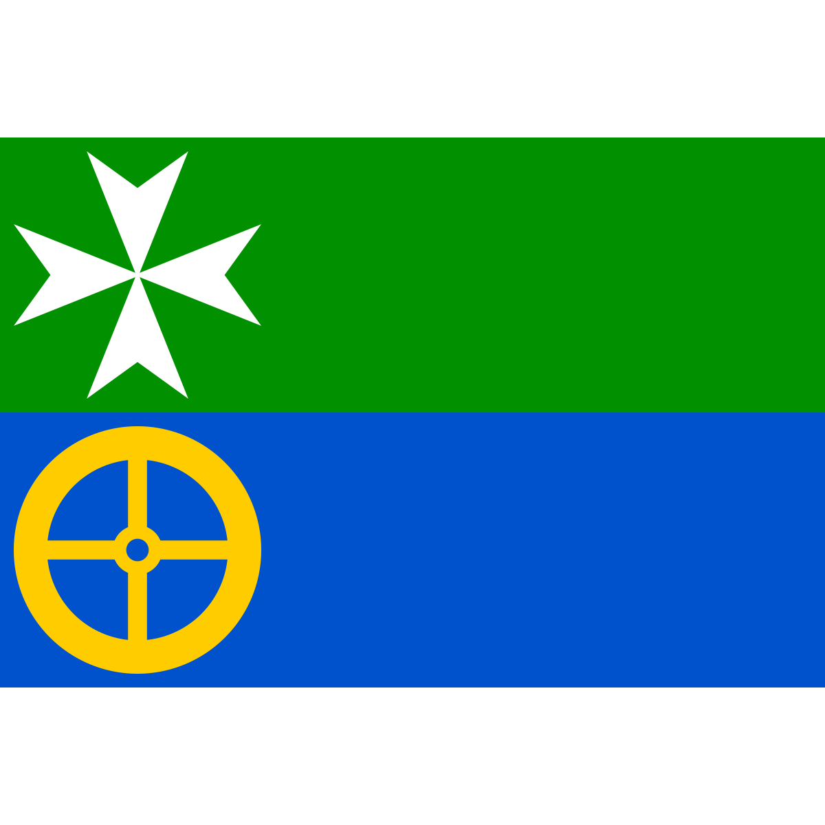 Flag of Horní Poříčí, South Bohemian Region