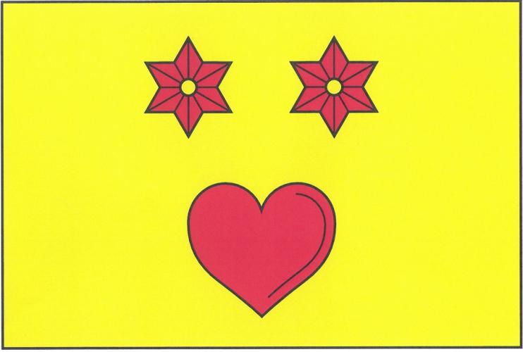 Flag of Hostim, South Moravian Region