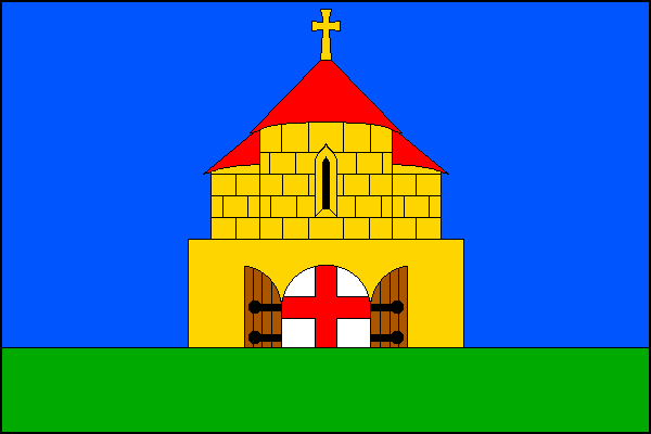 Flag of Hradešín, Central Bohemian Region