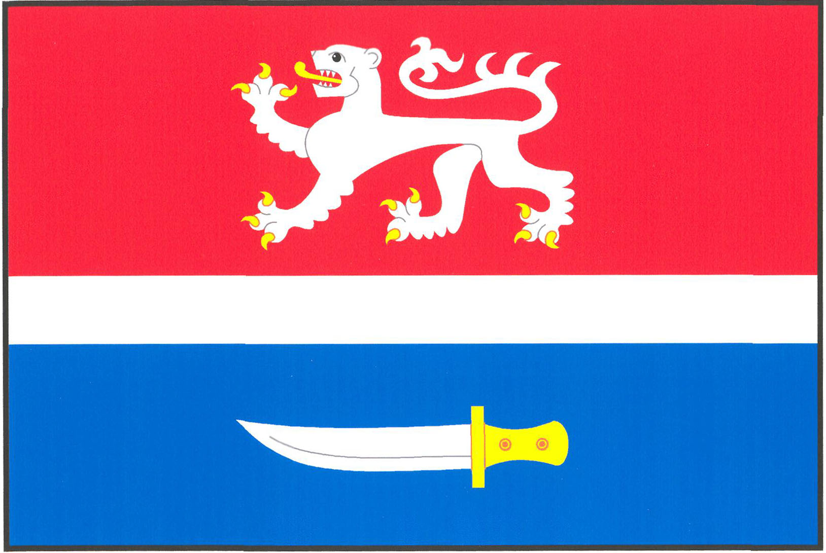 Flag of Hrdlořezy, Central Bohemian Region