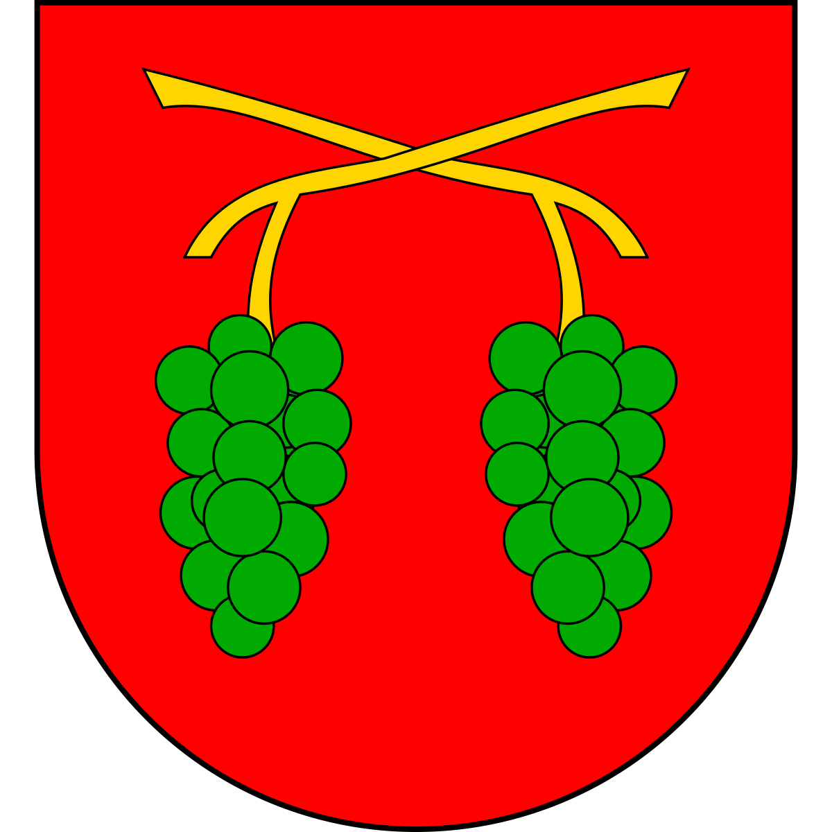 Coat of arms of Hroznová Lhota, South Moravian Region