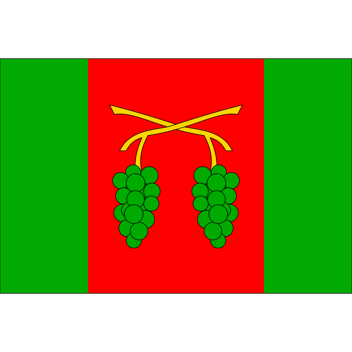 Flag of Hroznová Lhota, South Moravian Region