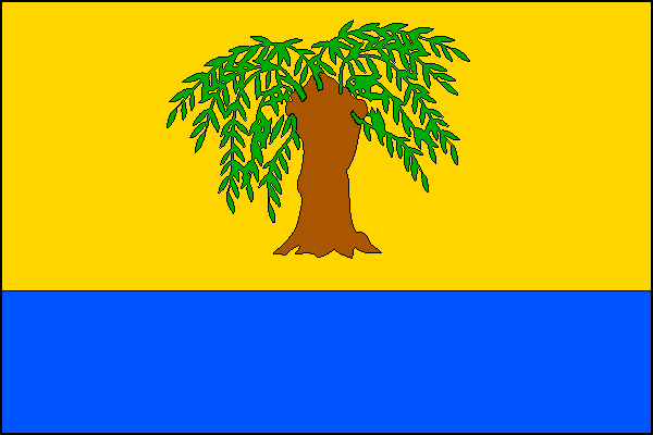 Flag of Hrubá Vrbka, South Moravian Region