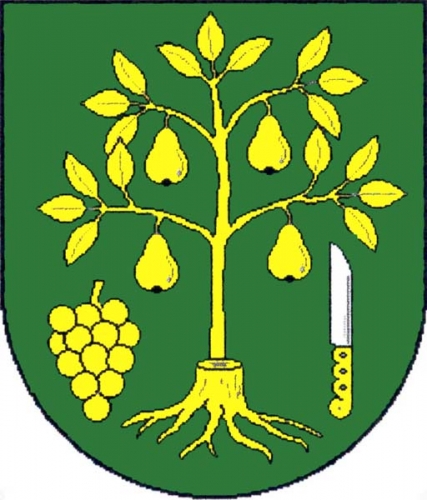 Coat of arms of Hrušky, South Moravian Region