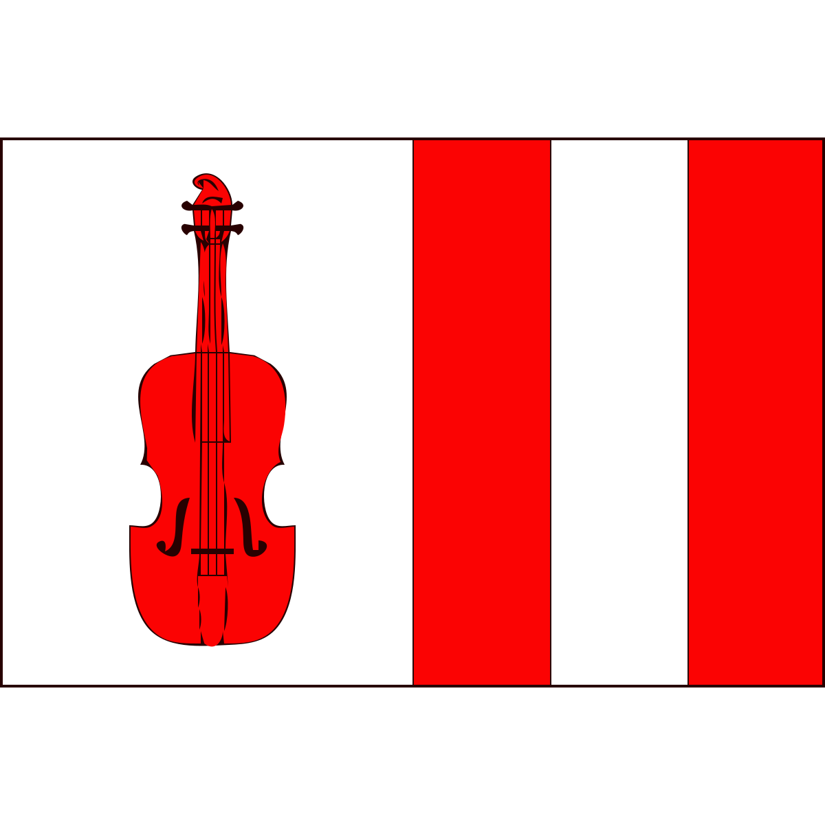 Flag of Huslenky, Zlín Region