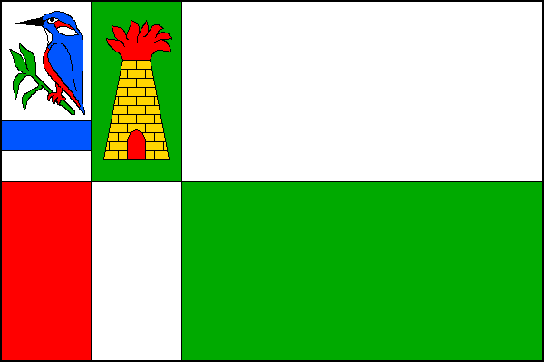 Flag of Hýskov, Central Bohemian Region