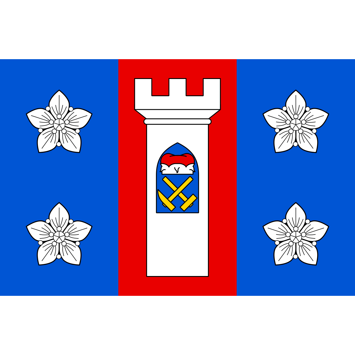 Vlajka obce Jekov, kraj Středočeský kraj