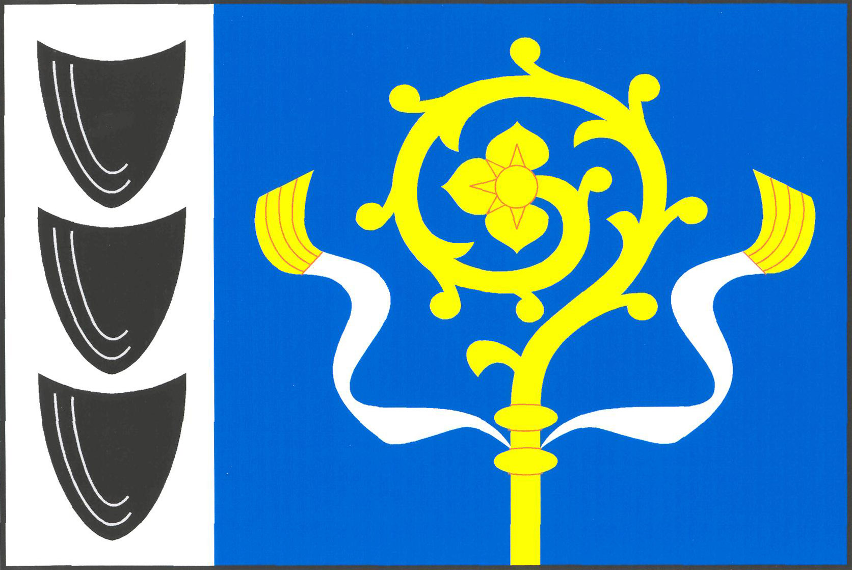 Flag of Kamenička, Vysočina Region