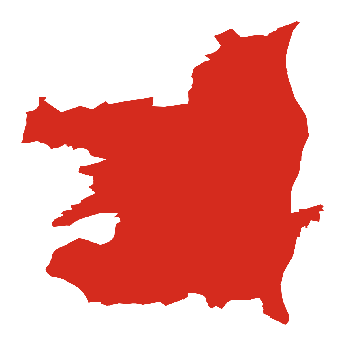 Kazín boundary map