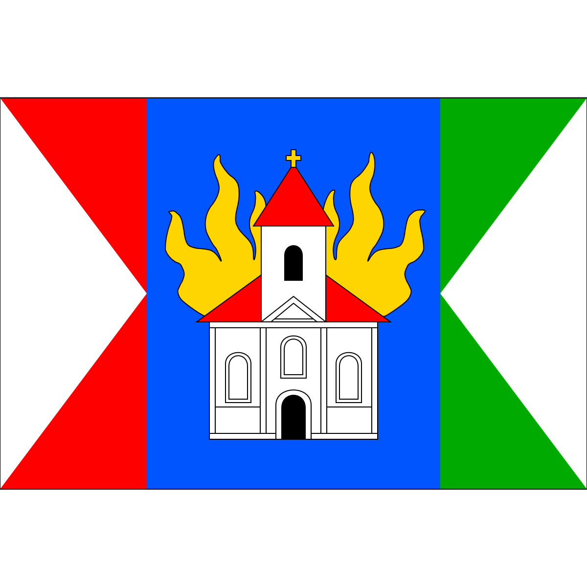 Flag of Kopanina, Karlovy Vary Region