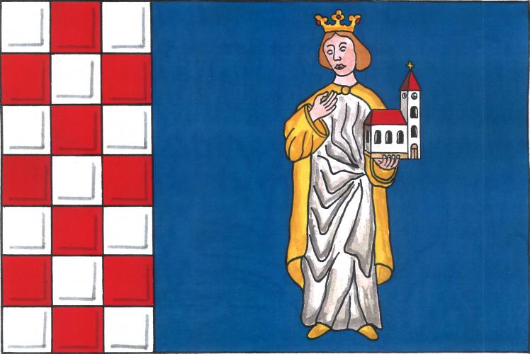 Flag of Kostelec, Vysočina Region