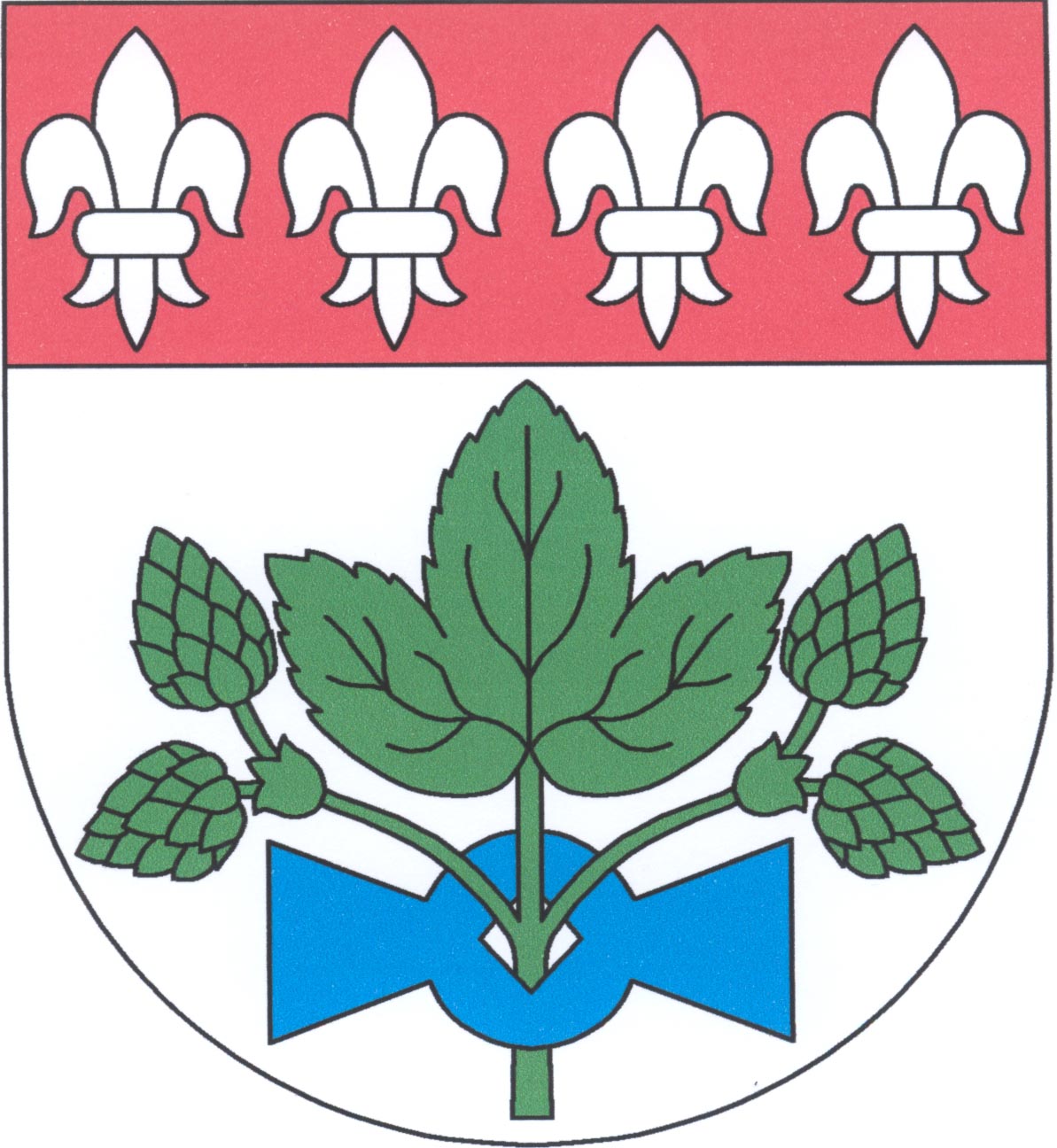 Coat of arms of Koštice, Ústí nad Labem Region