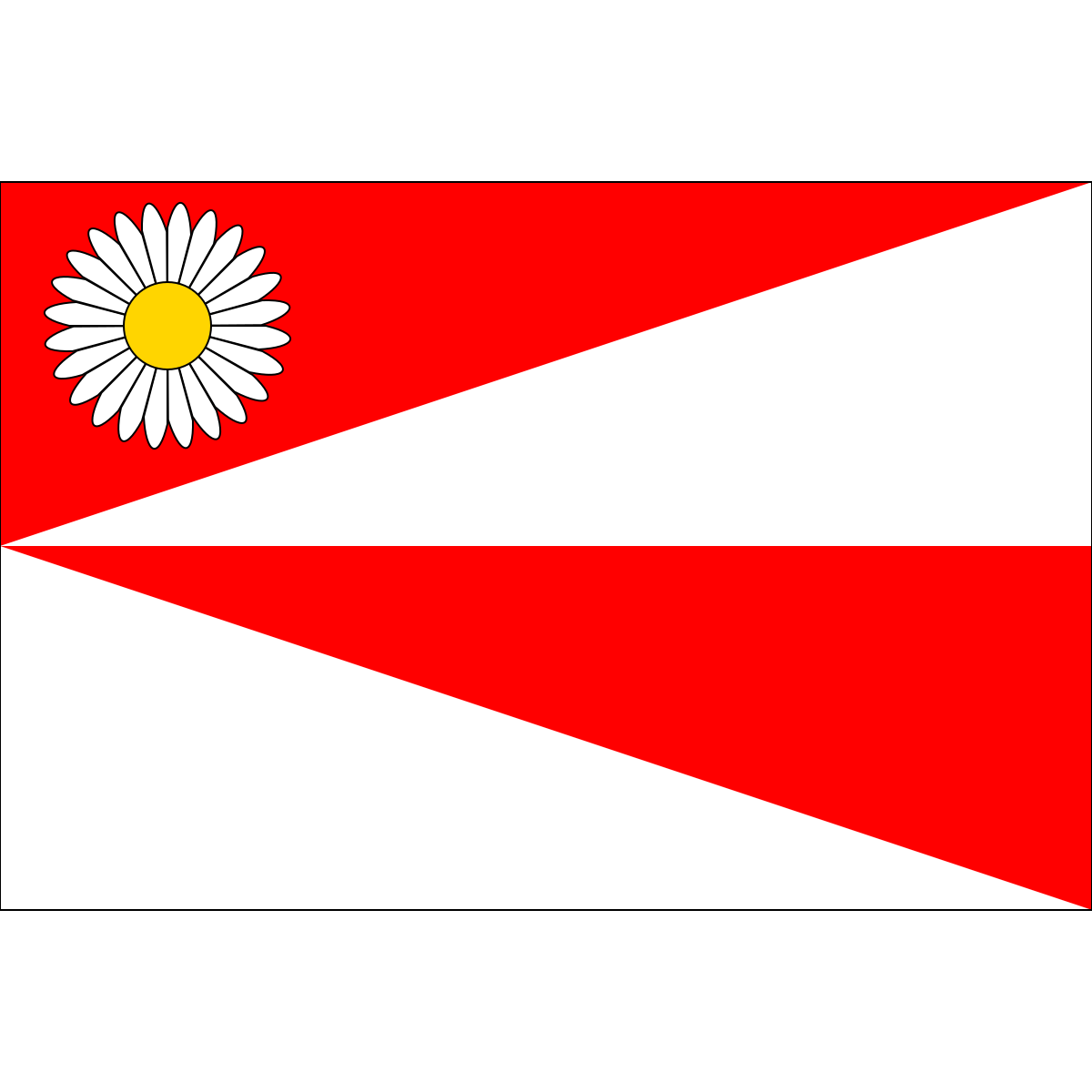 Flag of Krásná, Karlovy Vary Region