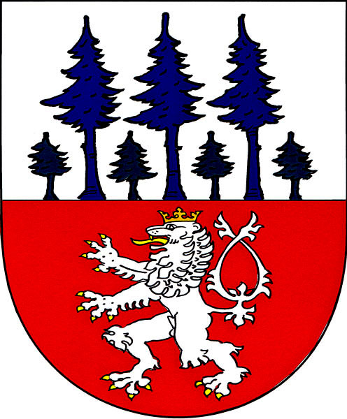 Coat of arms of Krásný Les, Ústí nad Labem Region
