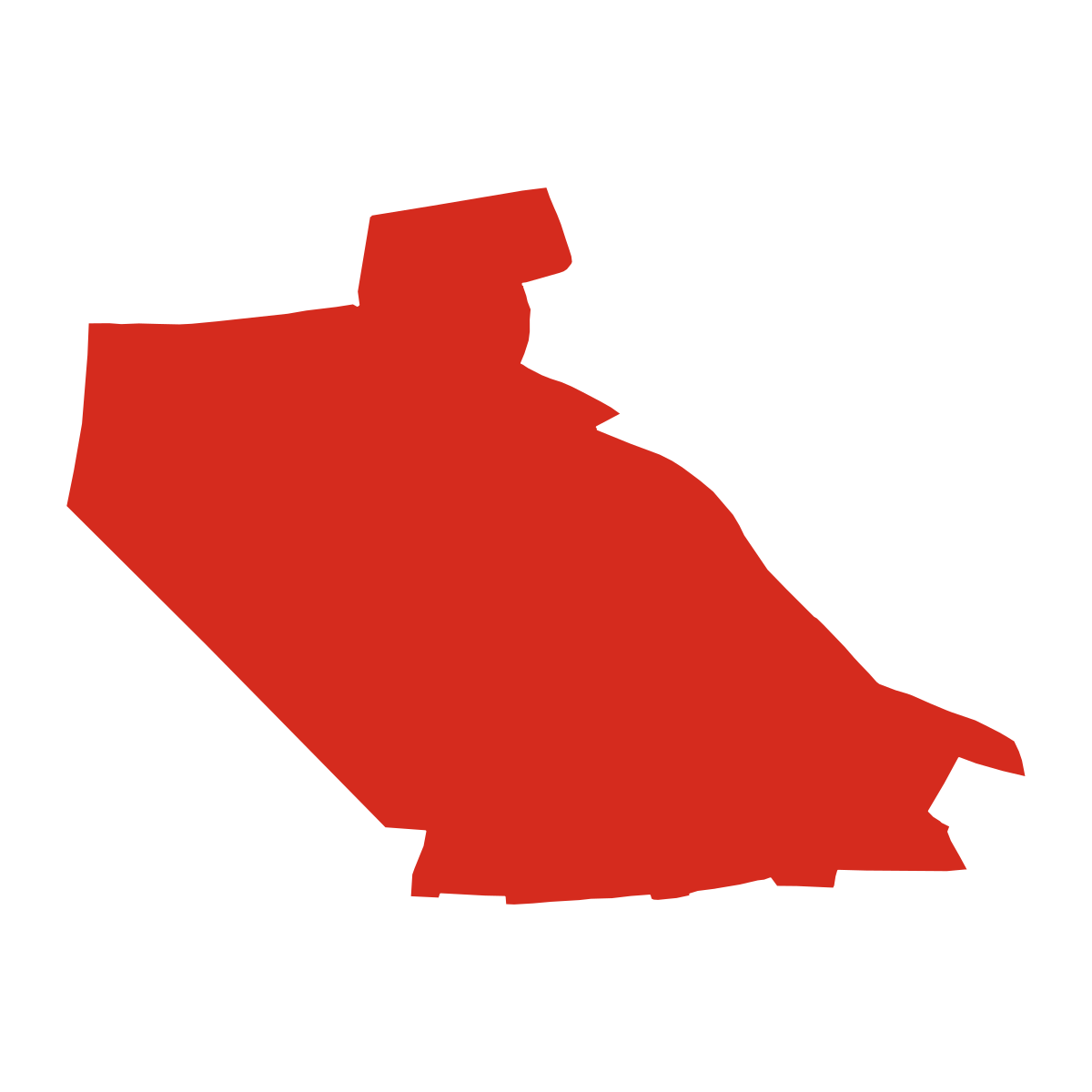 Křenice boundary map