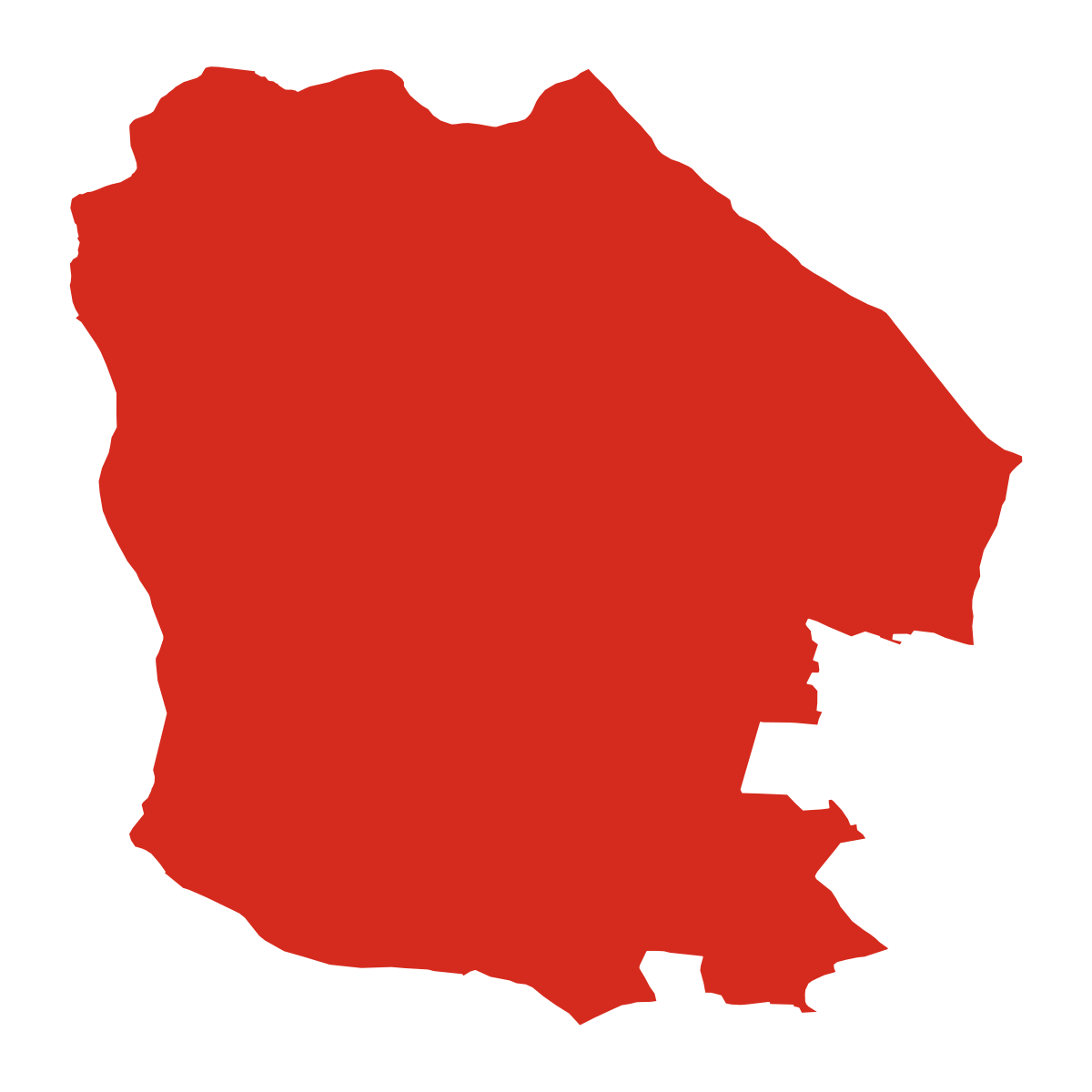Křtiny boundary map