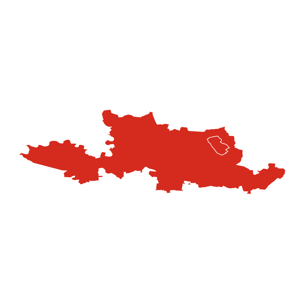 Lány na Důlku boundary map