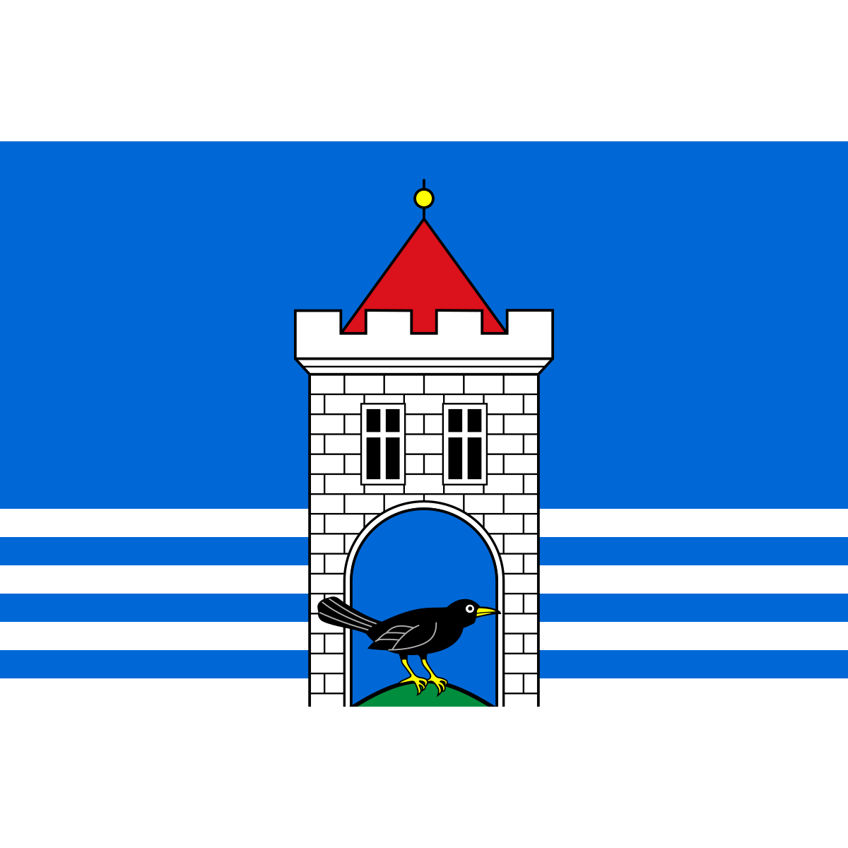 Flag of Lavičky, Central Bohemian Region