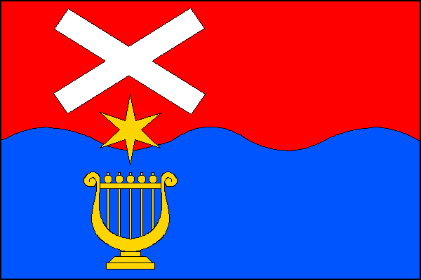 Flag of Lešany, Central Bohemian Region