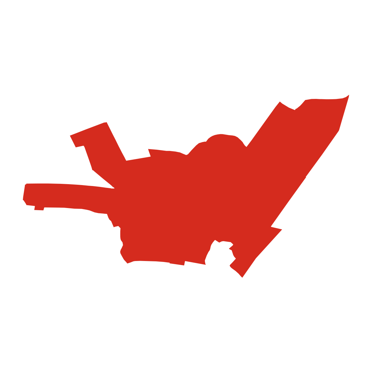 Lesná boundary map