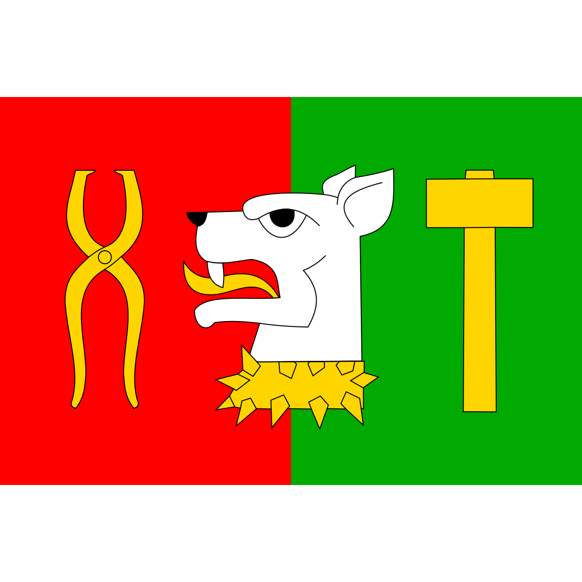 Flag of Lesůňky, Vysočina Region